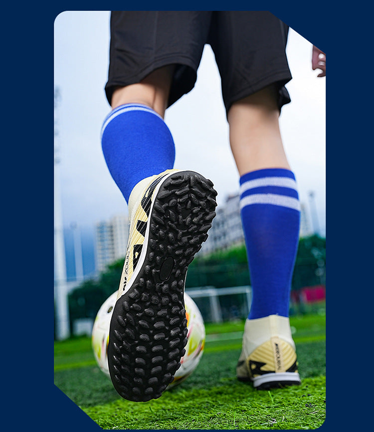 Youth Soccer Shoes with Green Shade - Turf Training Cleats