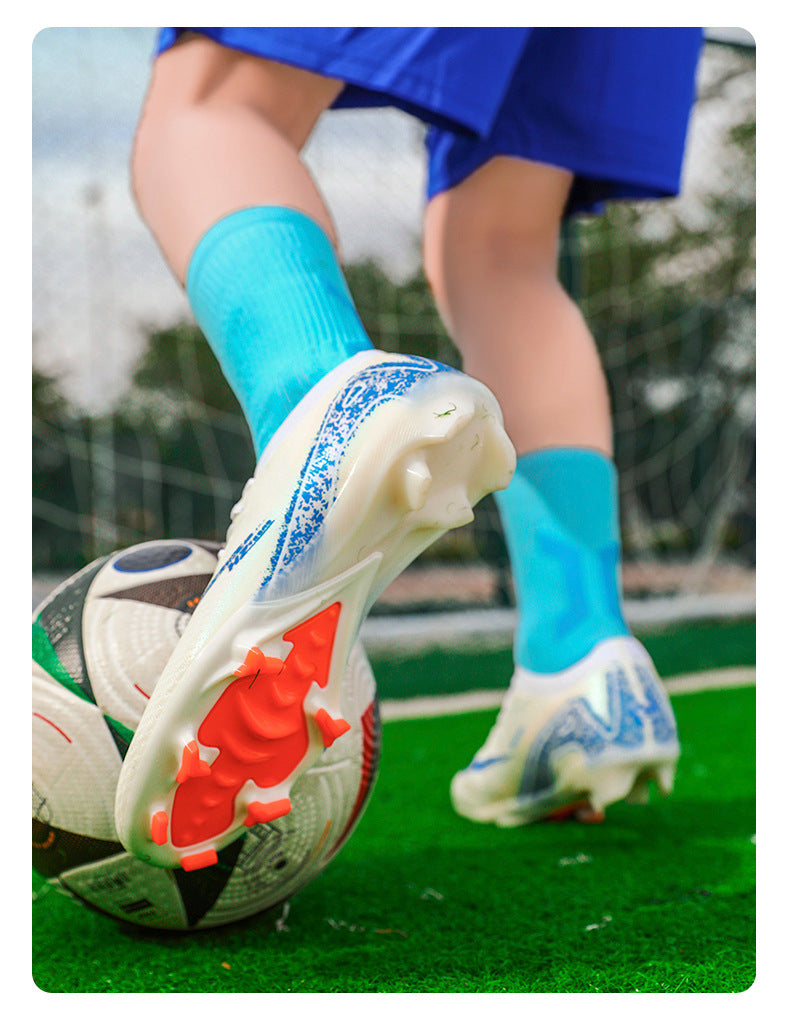 Youth Soccer Shoes with Broken Studs - Training Football Cleats