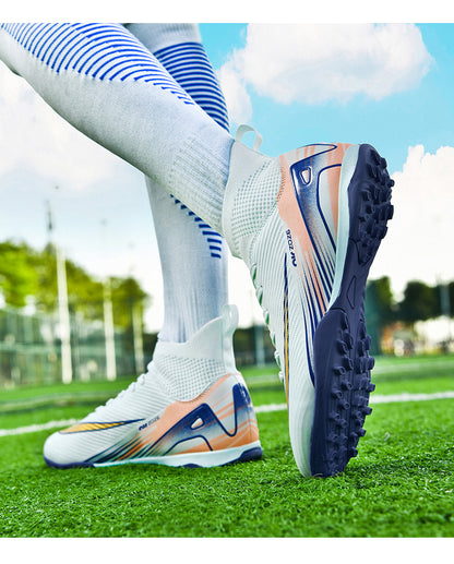 Youth High-Top Soccer Shoes - Turf Training Cleats