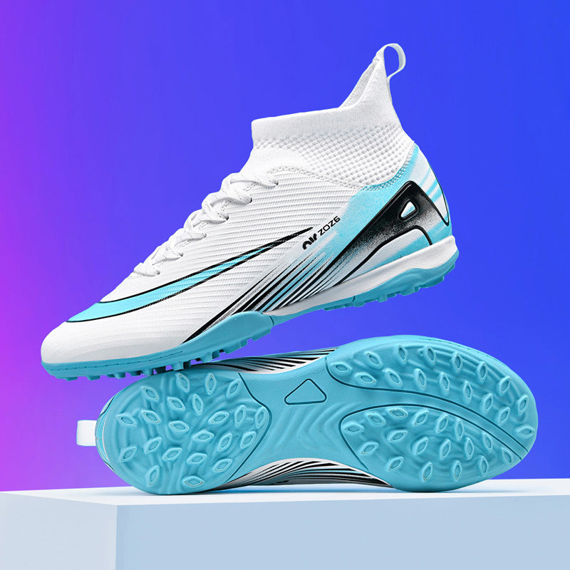 Youth High-Top Soccer Shoes - Turf Training Cleats
