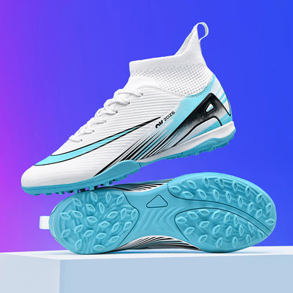 Youth High-Top Soccer Shoes - Turf Training Cleats