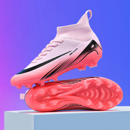 Youth High-Top Soccer Shoes - Turf Training Cleats