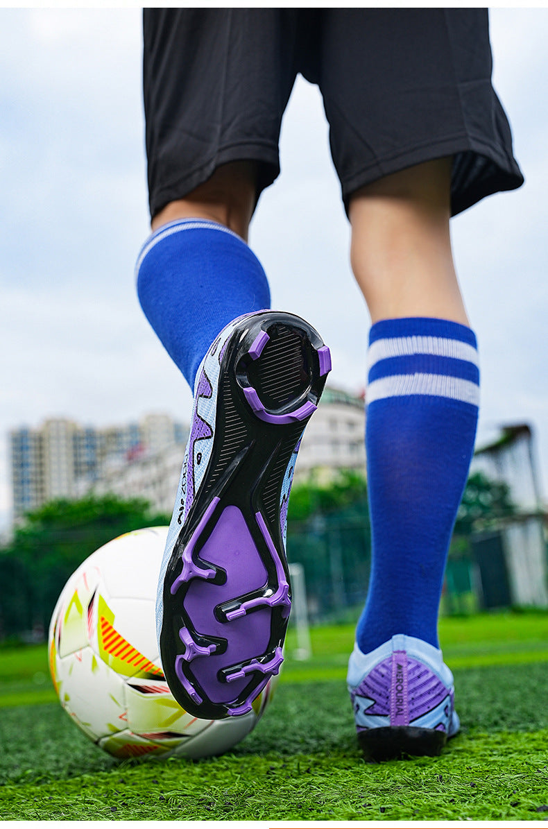 High-Top Football Shoes - TF Training with Broken Studs