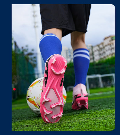 Youth Soccer Shoes with Green Shade - Turf Training Cleats