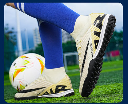 Youth Soccer Shoes with Green Shade - Turf Training Cleats