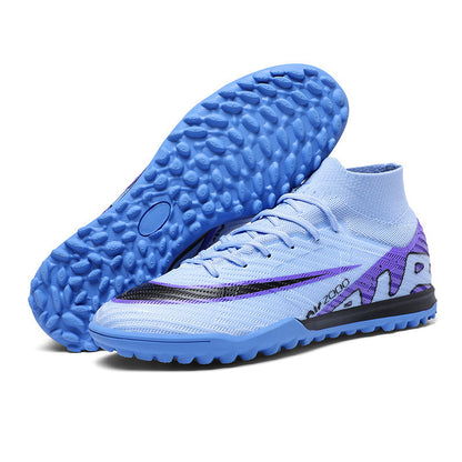 Youth Soccer Shoes with Green Shade - Turf Training Cleats