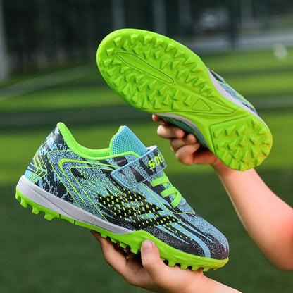 Summer Breathable Mesh Kids Soccer Shoes - TF Training