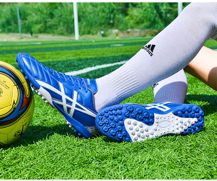 Kids' High-Top Breathable Soccer Shoes - TF/AG Studs