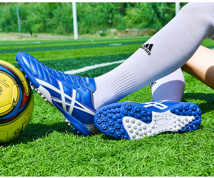 Kids' High-Top Breathable Soccer Shoes - TF/AG Studs