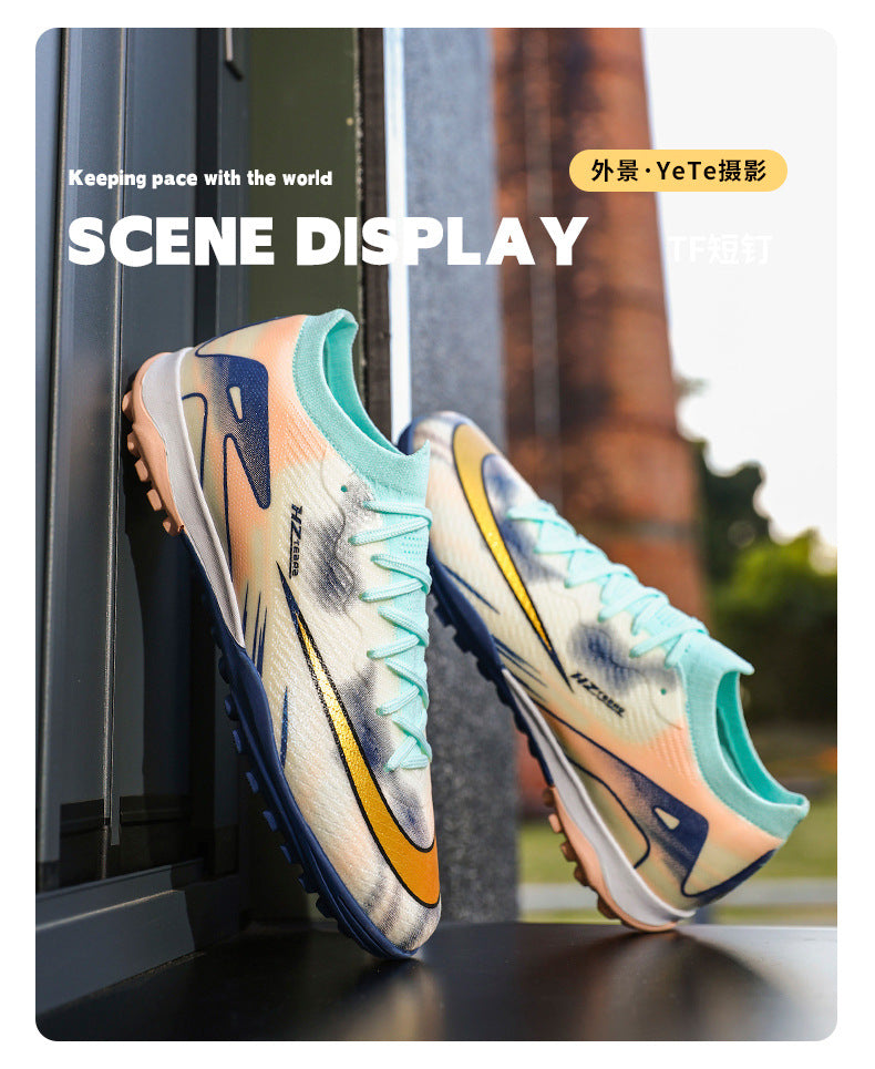 Youth Soccer Shoes with Broken Studs - Training Football Cleats