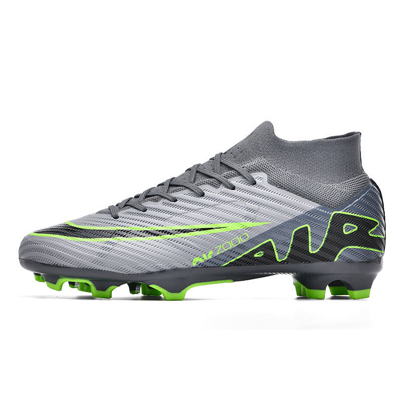 Youth Soccer Shoes with Green Shade - Turf Training Cleats