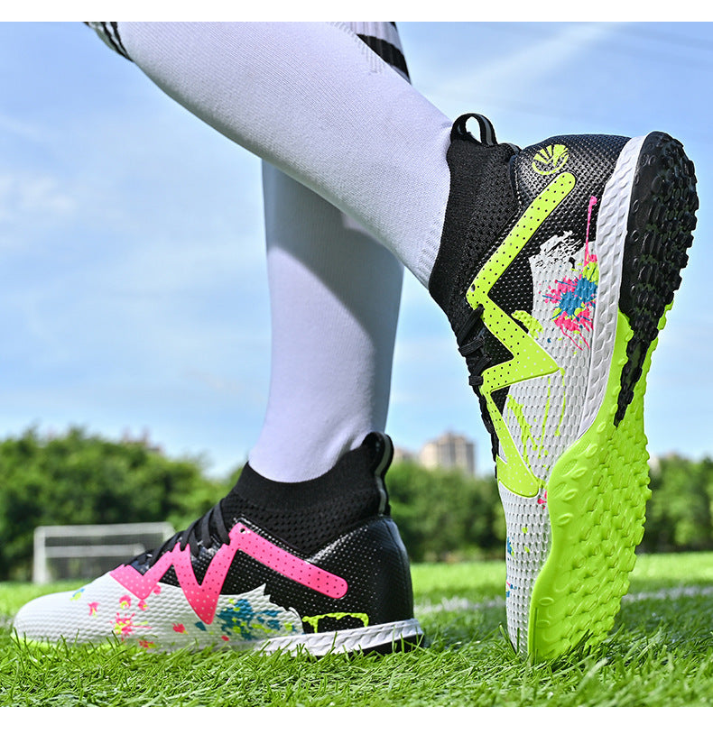 High-Top Soccer Shoes - TF Training for All Ages