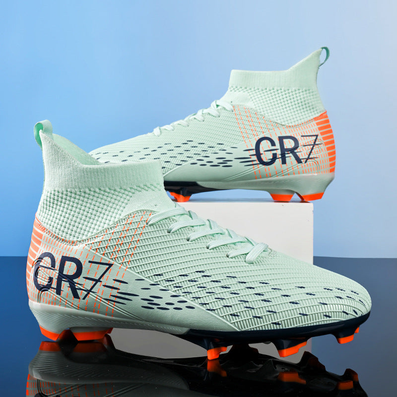 CR7 High-Top Soccer Shoes - Flyknit TF Studs