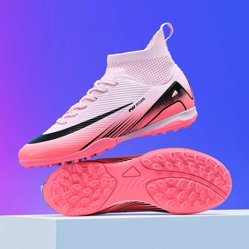 Youth High-Top Soccer Shoes - Turf Training Cleats