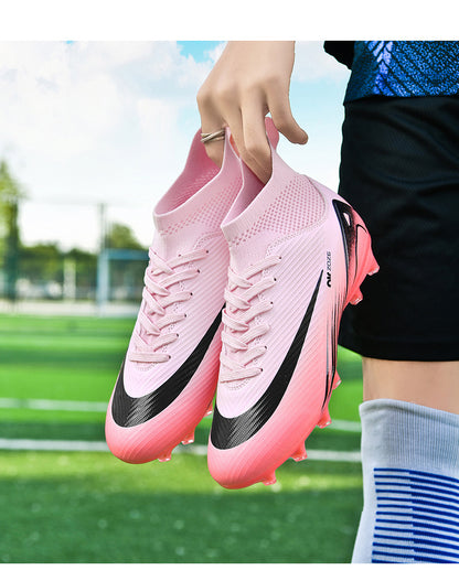 Youth High-Top Soccer Shoes - Turf Training Cleats