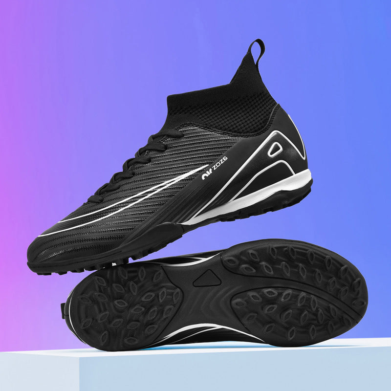 Youth High-Top Soccer Shoes - Turf Training Cleats