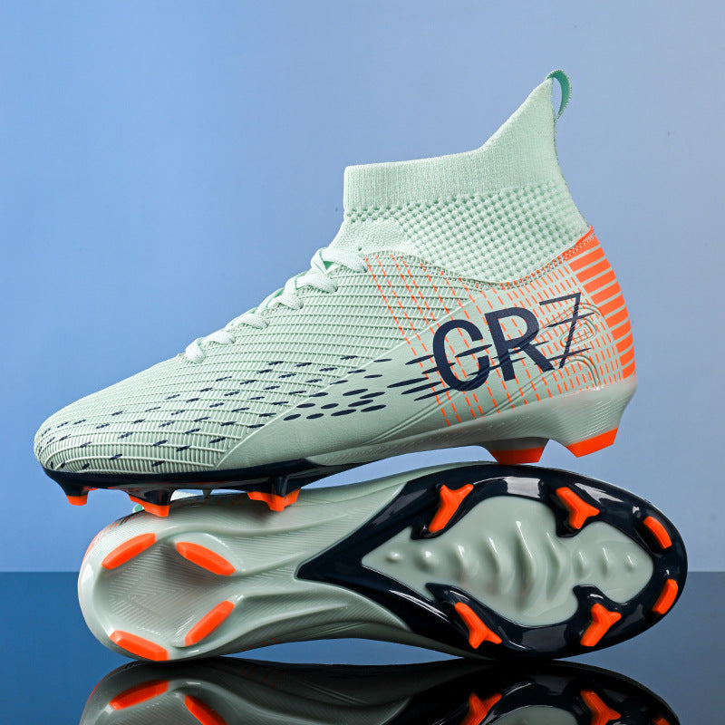 CR7 High-Top Soccer Shoes - Flyknit TF Studs