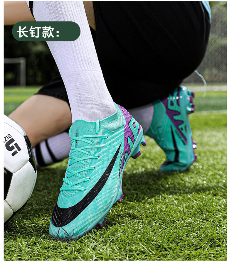 High-Top Football Shoes - TF Training with Broken Studs