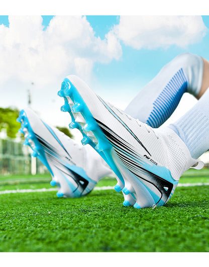 Youth High-Top Soccer Shoes - Turf Training Cleats