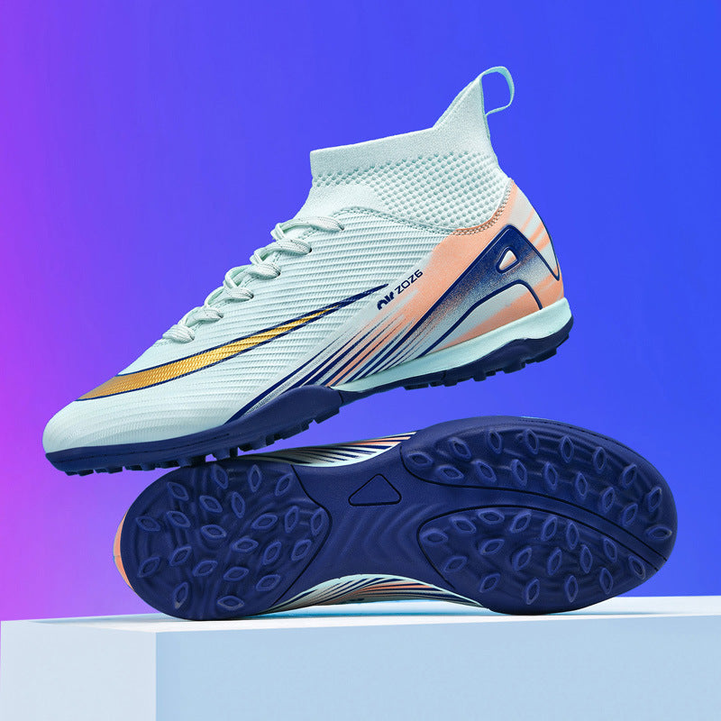 Youth High-Top Soccer Shoes - Turf Training Cleats