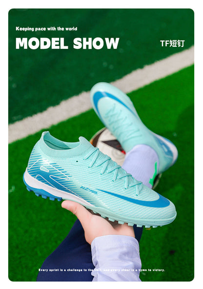 Youth Soccer Shoes with Broken Studs - Training Football Cleats